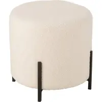 J-Line Stool sheep fabric/foam white