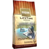 Enova Senior Hondenbrokken Kip & Rijst - Dieetvoeding voor Gewichtscontrole en Gezonde Gewrichten - 12 KG