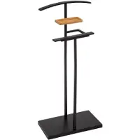 Casa Di Elturo Dressboy kledingstandaard kledingbutler - bamboe en metaal – h114 cm