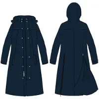 Equipage Heaven lange rijregenjas Navy S