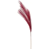 Inge-glas Kunstgras/rietgras/stengels/losse steel - pluimen pampasgras - donkerrood - 80 cm