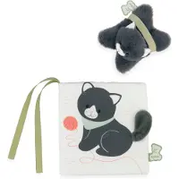 Kaloo Knuffelboek Kat - Stofboek voor baby's met een pluche knuffel