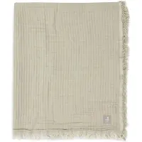 Jollein Baby Wiegdeken - 75x100cm - Fringe - Olive Green/Ivory - GOTS