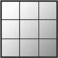 vidaXL Wandspiegel 60x60 cm metaal zwart
