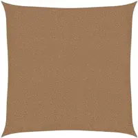 vidaXL Zonnezeil 160 g/m² 3x3 m HDPE taupe