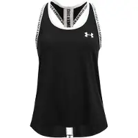Under Armour Tech Knockout Tank-BLK Meisjes Sportshirt - Zwart - Wit