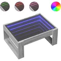 vidaXL Salontafel met Infinity LED 70x53x30 cm grijs sonoma eikenkleur