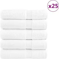 vidaXL Badhanddoeken SOLUND 25 st 600 g/m² 70x140 cm wit
