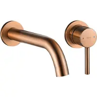 REA Lungo Copper Brush + Box - Inbouw Wastafelkraan - Copper