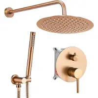 REA Inbouw Regendoucheset Lungo Copper Brush + Box