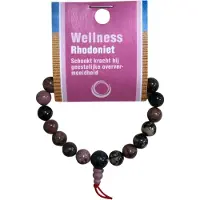 Ruben Robijn Rhodoniet powerbead armband + kaart