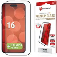 Displex Screenprotector Real Glass Full Cover voor de Apple iPhone 16