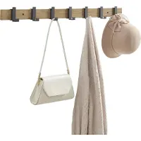 Mazazu MIRA Home - XL Kapstok - Kapstok - Garderoberek - Wandkapstop - 7 Haken - Licht hout - 90cm