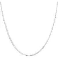 The Jewelry Collection Zilver Gerhodineerde Collier plat 2 1333994