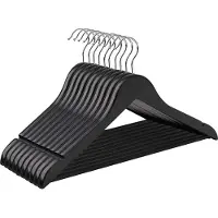 Mazazu MIRA Home - Kledinghanger - Hanger - Hout - Zwart - 44,5x1,2x23