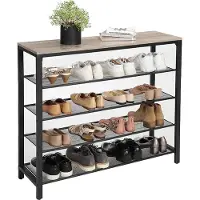 Mazazu MIRA Home - Schoenenrek - Grijs/Zwart - 100 x 30 x 92,5 cm