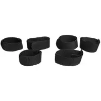 Miss Grape Velcro Internode Velcro Clips (6 stuks) voor Internode Frame Bag Zwart