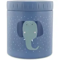 Trixie Thermos container - Mrs. Elephant - Thermo lunchpot voor kinderen - 500 ML - RVS Lunchbox - Blauw