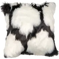 Clayre & Eef Kussenhoes 45x45 cm Wit Zwart Polyester Vierkant Wit
