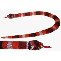 Merkloos Cornelissen Pluche Koraal slang knuffeldier - rood - 150 cm - Knuffeldier