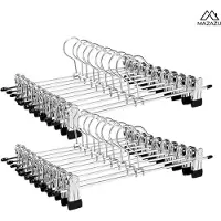 Mazazu MIRA Home - Broekenhanger - Kleerhanger - Zilver - Metaal - 33,9x19,8x10,6