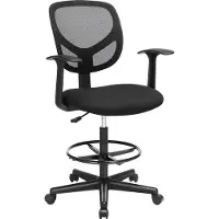 Mazazu MIRA Home - Bureaustoel - Kantoorstoel - Zwart - Canvas - 64x64x98.5 cm