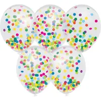 Haza party ballonnen - 15x stuks - gevuld met confetti - 30 cm - kinderfeestje - verjaardag - versiering