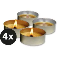 Vulcan Vlamschaal - Vuurschaal - Buitenkaars - Kaars - 4 stuks - 4-5 branduren