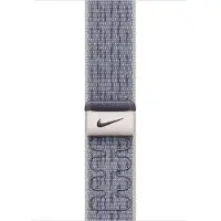 Apple Nike Sport Loop (46 mm, Nylon, Apple Watch Ultra 2, Apple Watch Series 10, Apple horloge SE 2024), Horlogebandjes, Grijs, Blauw