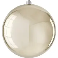 Mica Decorations KerstBal onbreekbaar champagne glanzend - d50cm