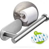 XIVADA Toiletrolhouder Nino - Rvs - Zelfklevend - Zilver