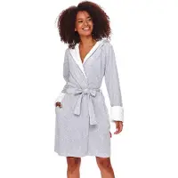 Doctor Nap Badjas Dames Velours | Kamerjas met Riem Dames | Grey Melange SDB.7059 L