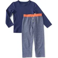 Little label geruite pyjama van katoen blauw Jongens Stretchkatoen Ronde hals - maat 134/140