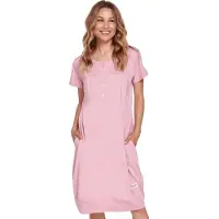 Doctor Nap Katoenen Nachthemd Dames Borstvoeding Zwangerschap TCB.4348 Papaya 40 / L