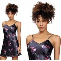 DKaren Korte slipdress - bloemenprint - Prachtige nachthemd - - Flowers M