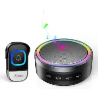 TECKNET Draadloze Bluetooth speaker met deurbelfunctie - Oplaadbaar met RGB Licht - Bereik tot 400M - 100dB / Mute Mode