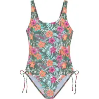 Venice beach Badpak lichtblauw / groen / oranje / pink
