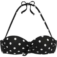 LASCANA Bikinitop zwart / wit