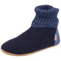 Giesswein Huisschoen navy / blauw gemêleerd