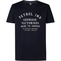 Petrol Industries Shirt 'Castner' navy / wit