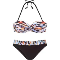 LASCANA Bikini smoky blue / kastanjebruin / oranje / zwart