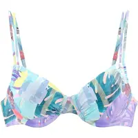 Venice beach Bikinitop 'Varia' turquoise / lichtblauw / geel / pastellila