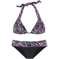 LASCANA Bikinitop groen / lila / lichtroze / zwart