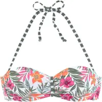 Venice beach Bikinitop olijfgroen / oranje / pink / wit