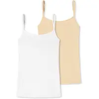 Schiesser Onderhemd ' Uncover ' donkerbeige / wit