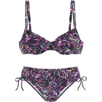 LASCANA Bikini donkergroen / lila / pink / zwart