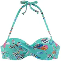 Sunseeker Bikinitop 'Jam' jade groen / gemengde kleuren