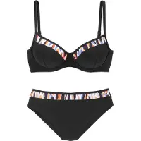 LASCANA Bikini gemengde kleuren / zwart