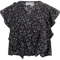 Usha Blouse lichtbruin / lichtgroen / lila / zwart