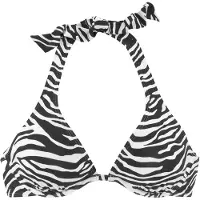 Venice beach Bikinitop met beugels Fjella in tweekleurige animal-look | Maat BB